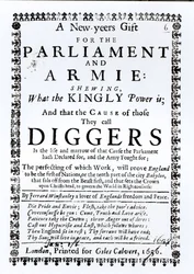 Ein Neujahrsgeschenk für das Parlament und die Armee, das zeigt, was die königliche Macht ist und die Ursache derer, die sie Diggers nennen, veröffentlicht 1650